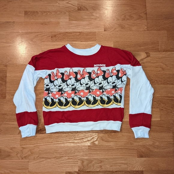 Disney Tops - Vintage Disney Minnie Mouse Pullover Sweatshirt Long Sleeves Women size S